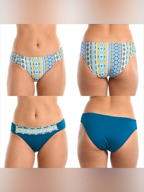 La Blanca Scarf Reversible Tab UPF  50+ Bikini Bottoms.
Size 10